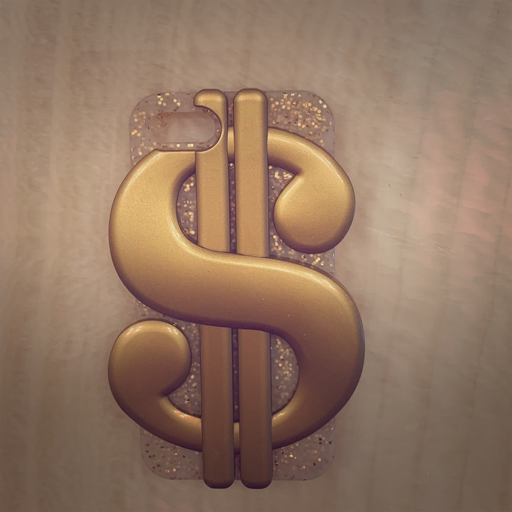 SUPER FUN Gold 💲iPhone 7 Silicone Case💲